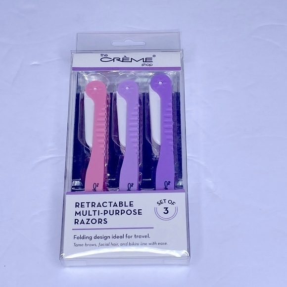 The Creme Shop Retractable Multi-Purpose Razors Set of 3 Foldable Design - Picture 2 of 5